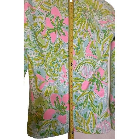 Lilly Pulitzer Skipper Half Zip Popover Coconut Jungle Small Great Gift - Picture 12 of 14